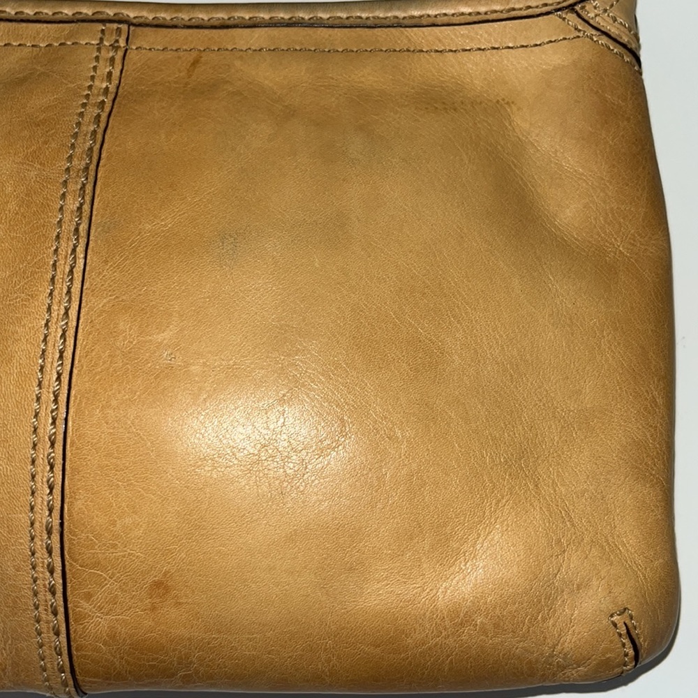 Vintage Coach Cowhide Leather Bleeker Tattersall Hobo Bag Blonde/Tan - Picture 11 of 16